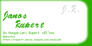 janos rupert business card